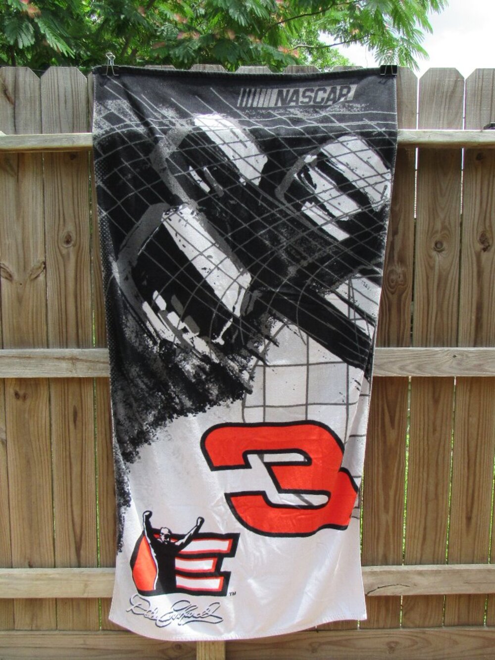 Vtg NASCAR Dale Earnhardt Sr #3 X-Lrg Beach / Bath Towel